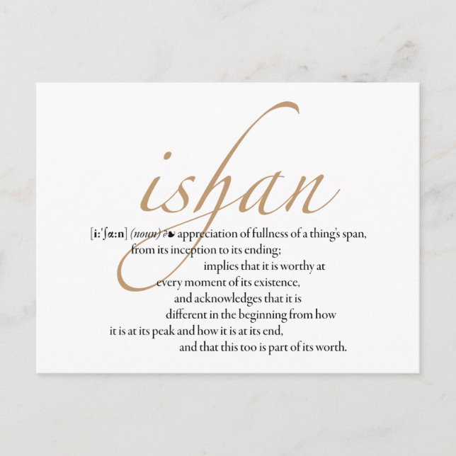 Postal Ishan Postcard (Anverso)