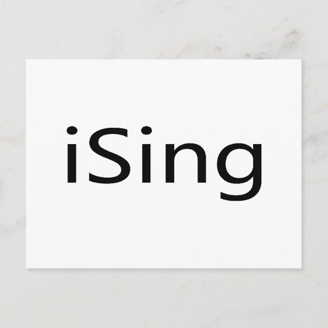 Postal iSing (Anverso)