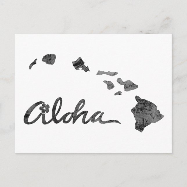 Postal Isla Aloha con problemas (Anverso)