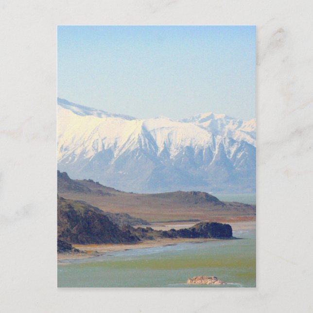 Postal Isla Antelope en el Gran Lago Salino (Anverso)