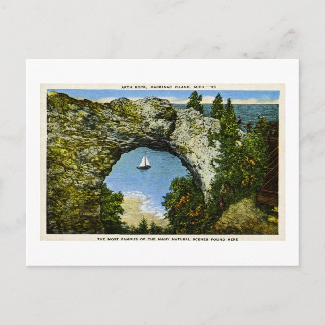 Postal Isla Arch Rock Mackinac, Michigan (Anverso)