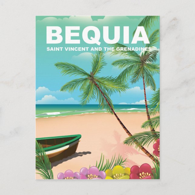 Postal Isla Bequia en San Vicente y las Granadinas (Anverso)