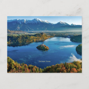 Postal Isla Bled, Eslovenia, escénica