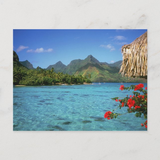 Postal Isla Bora Bora, Polinesia Francesa (Anverso)