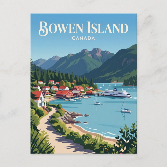 Postal Isla Bowen Canadá (Anverso)