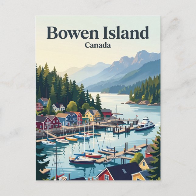 Postal Isla Bowen Canadá (Anverso)