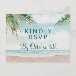 Postal Isla Breeze Sandy Beach Wedding Comida Elección RS
