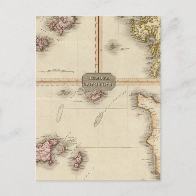Postal Isla Británica Remota Jersey y Guernsey (Anverso)