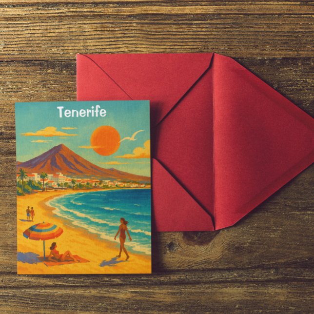 Postal Isla Canaria de Tenerife Playa de las Américas (tenerife canary island travel postcard )