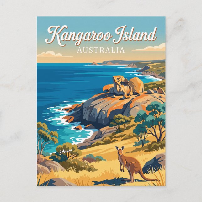 Postal Isla Canguro Australia (Anverso)