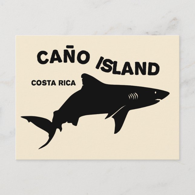 Postal Isla Caño de buceo de tiburones - Costa Rica (Anverso)
