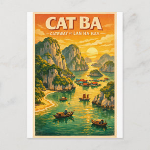 Postal Isla Cat Ba, Hai Phong, Vietnam, en una clásica