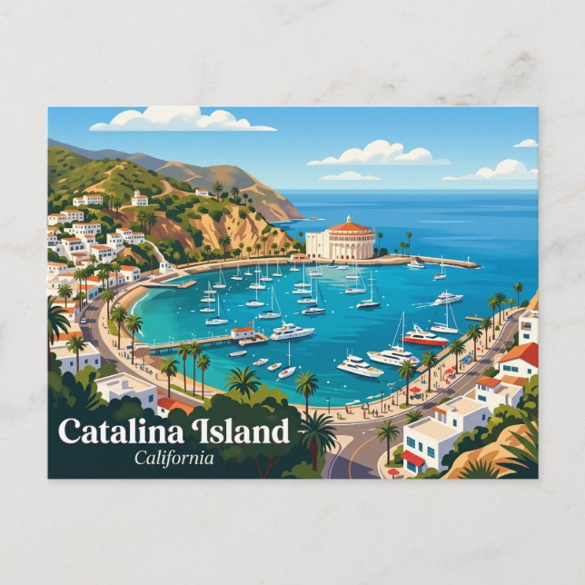 Postal Isla Catalina EE. UU. (Anverso)