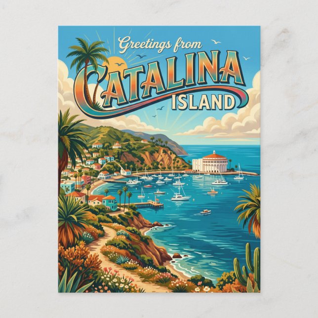 Postal Isla Catalina EE. UU. (Anverso)