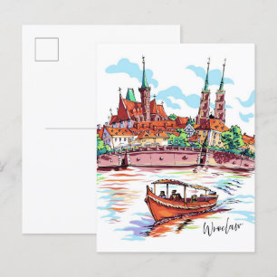 Postal Isla Catedral de Polonia Viaje en Wroclaw