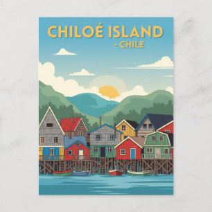 Postal Isla Chiloé Chile Viaje