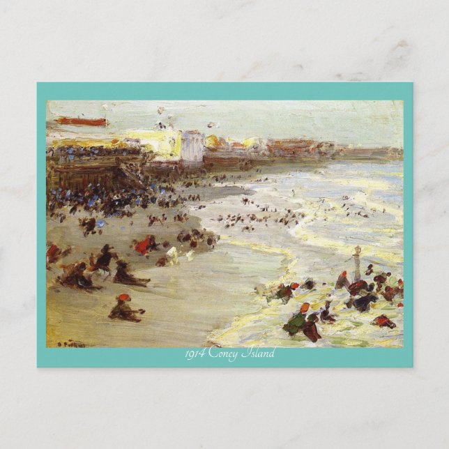 Postal "Isla Coney 1914, por EH Potthast"