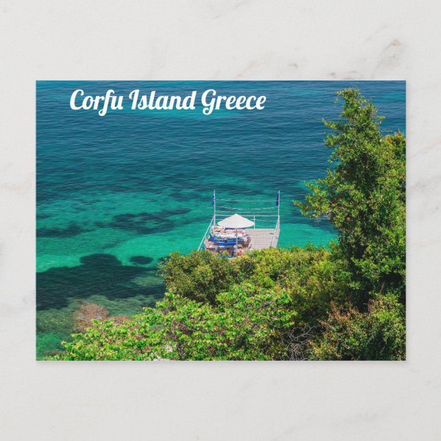 Postal Isla Corfu Grecia (Anverso)