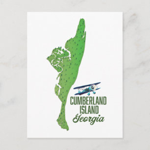 Postal Isla Cumberland Mapa de Georgia