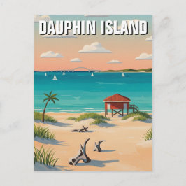 Postal Isla Dauphin Alabama Viajes