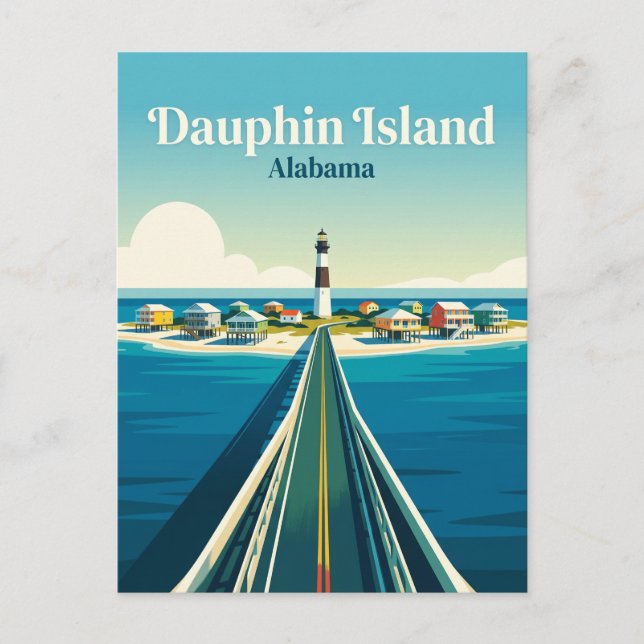 Postal Isla Dauphin EE. UU. (Anverso)