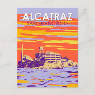 Postal Isla de Alcatraz San Francisco Viaje Vintage