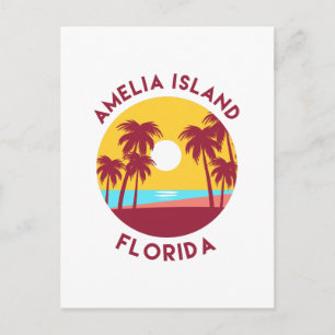 Postal Isla de Amelia, paisaje costero de Florida