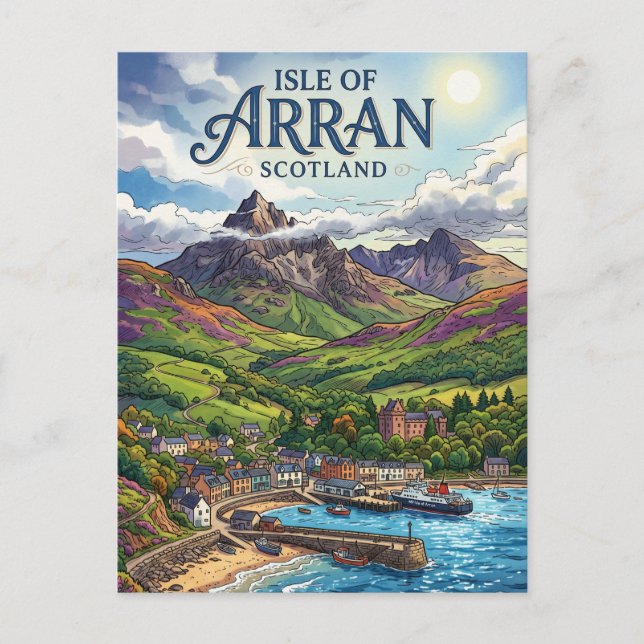 Postal Isla de Arran Escocia (Anverso)