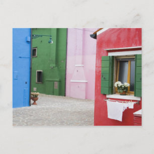 Postal Isla de Burano, Burano, Italia. Colorido Burano 2