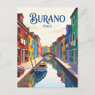 Postal Isla de Burano Italia