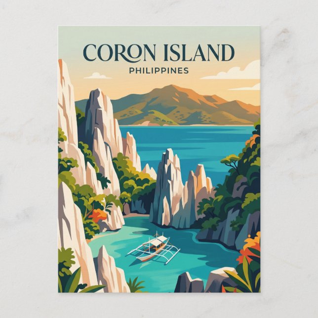 Postal Isla de Coron Filipinas (Anverso)