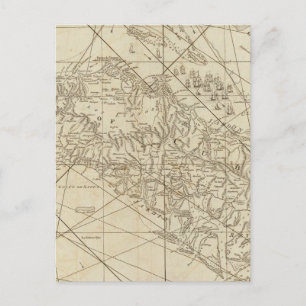 Postal Isla de Cuba con parte de los bancos bahama