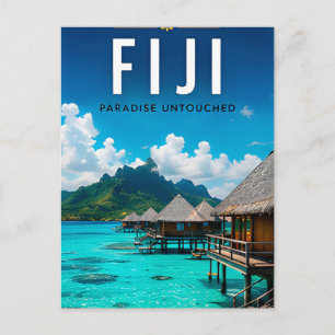 Postal 🏝️ Isla de Fiji Paraíso Decoración de Viaje de Lu