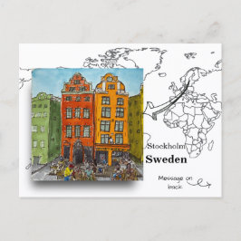 Postal Isla de Gamla Stan, Estocolmo, Suecia