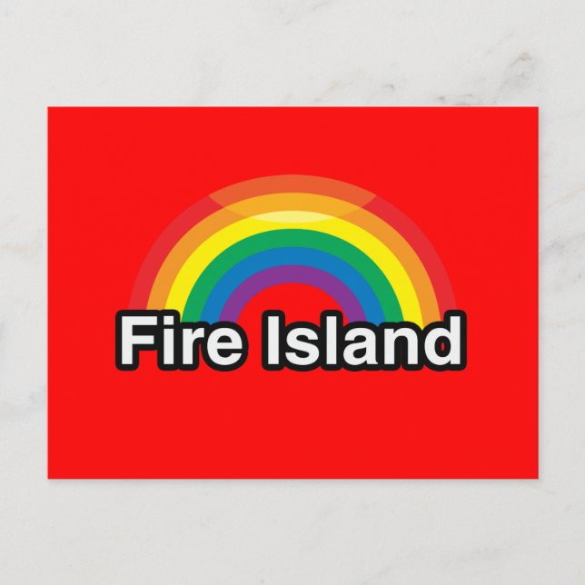 POSTAL ISLA DE INCENDIO ORGULLO LGBT RAINBOW (Anverso)