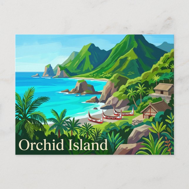 Postal Isla de la Orquídea Taiwán (Anverso)