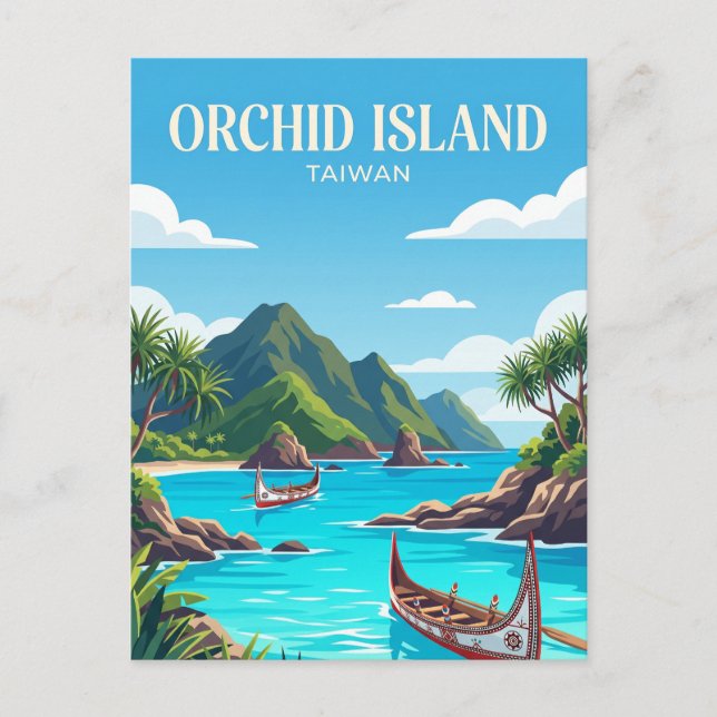 Postal Isla de la Orquídea Taiwán (Anverso)