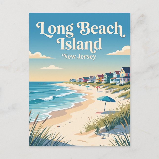 Postal Isla de Long Beach, Nueva Jersey (Anverso)