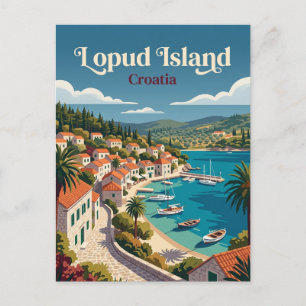Postal Isla de Lopud, islas Elafiti Croacia