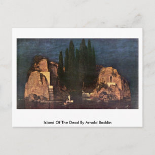 Postal Isla de los Muertos de Arnold Bocklin