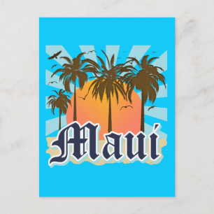 Postal Isla de Maui Hawaii Souvenir