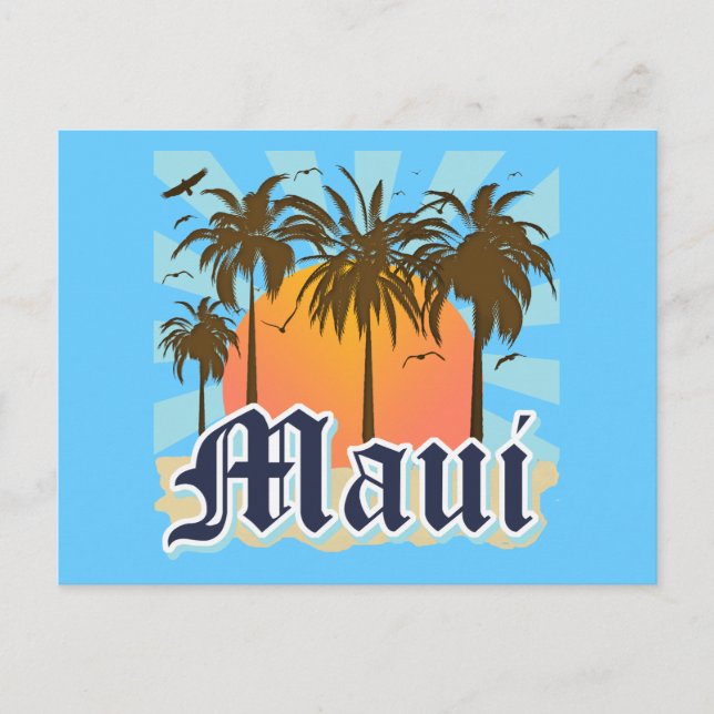 Postal Isla de Maui Hawaii Souvenir (Anverso)