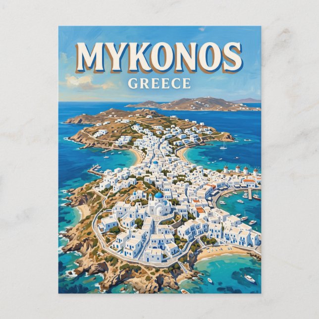 Postal Isla de Mykonos Grecia (Anverso)