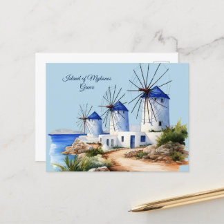 Postal Isla de Mykonos, Grecia
