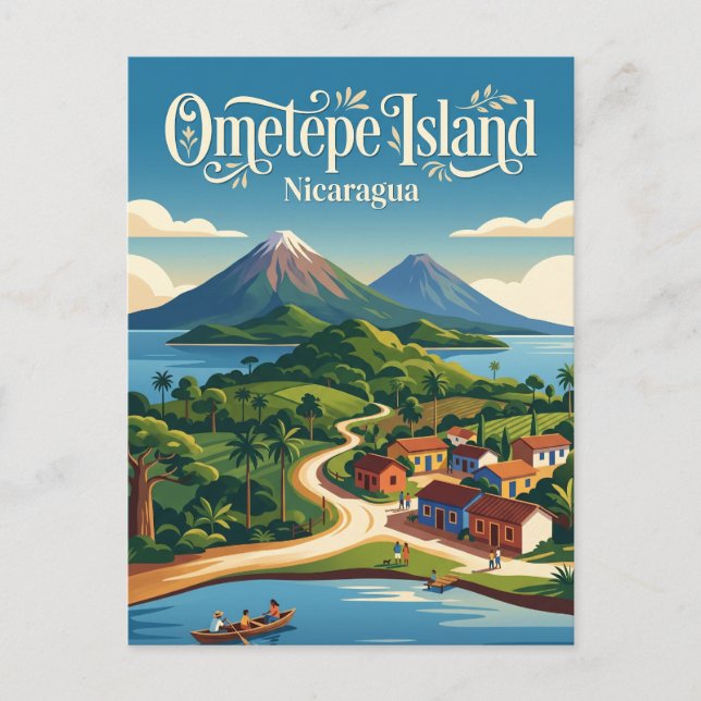 Postal Isla de Ometepe Nicaragua (Anverso)