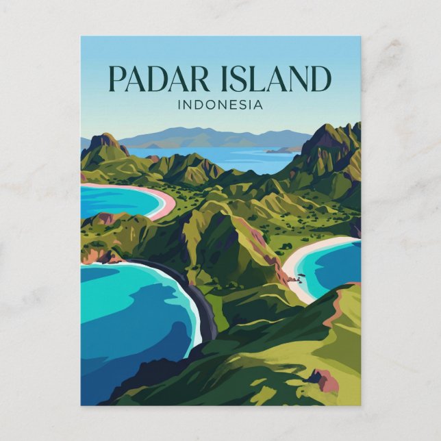 Postal Isla de Padar Indonesia (Anverso)