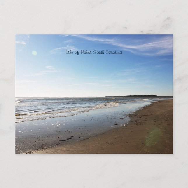 Postal Isla de Palms Beach Sunset Carolina del Sur (Anverso)