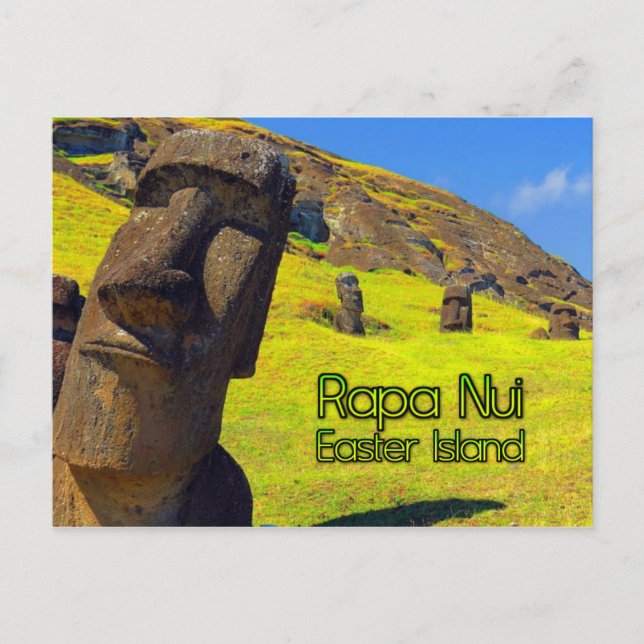 Postal Isla de Pascua Rapa Nui con estilo (Anverso)