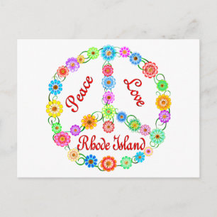 Postal Isla de Peace Love Rhode