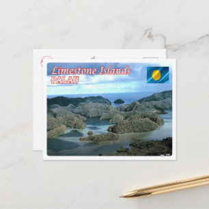 Postal Isla de piedra caliza - Palaos -